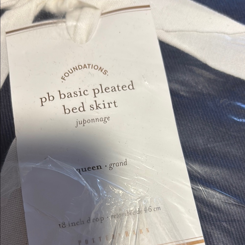 Pottery Barn Basic Pleated Bed Skirt - Cream